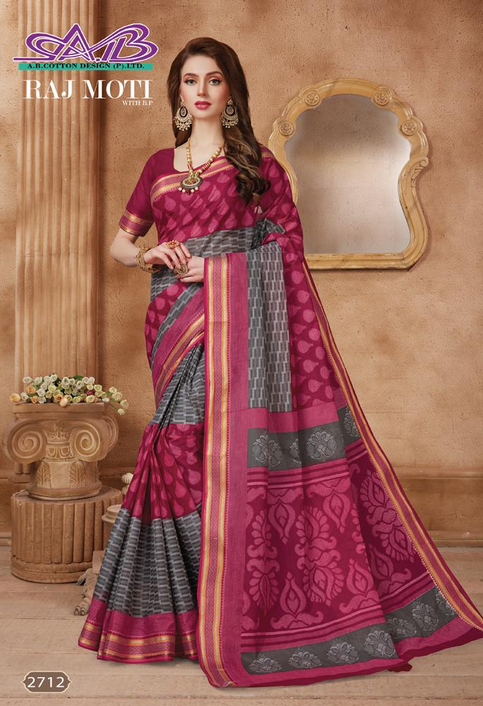 AB Rajmoti Pure Cotton Printed Saree Collection